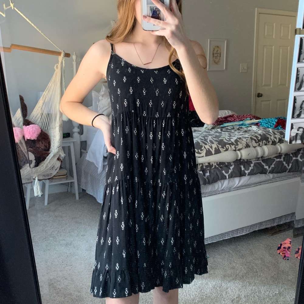 Target black and white flowy sundress